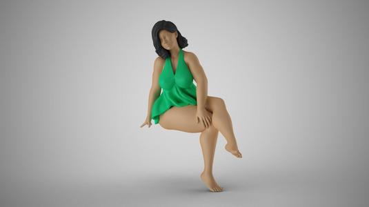 Charming Girl Sitting