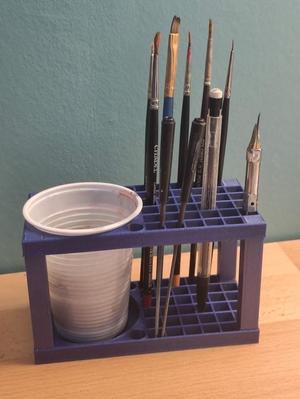 Paintbrush + Water cup Holder