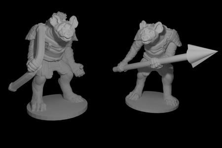 Gnoll mini - Spear and Archer pack