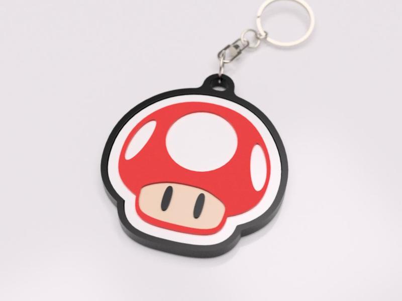 Super Mario Mushroom Keychain