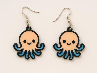Kawaii Octopus Earrings