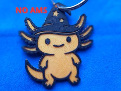 Simple Wizard Axolotl keychain