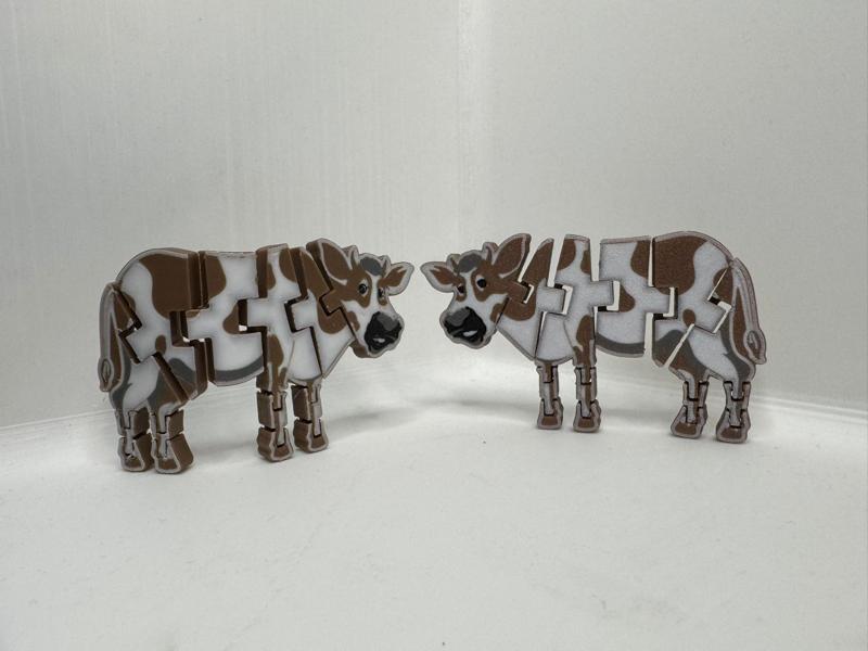 articulated flexi cow fidget toy