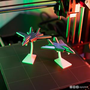 Print-in-place and articulated Jet Fighter with Stand