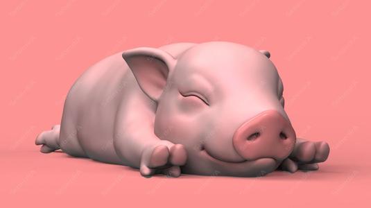 Cute Sleepy Piglet STL for