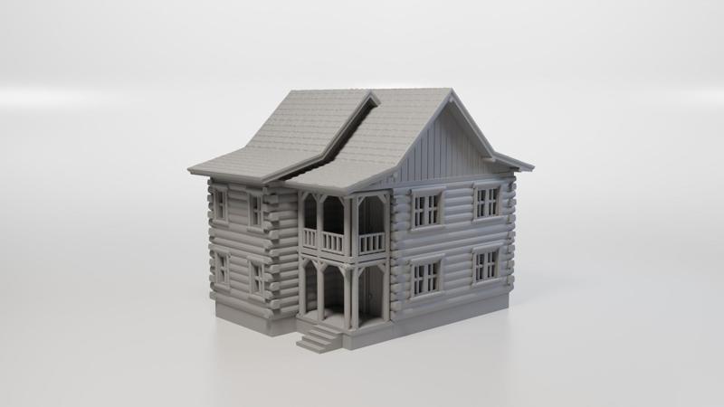 Model Railway HO Scale Wooden Cottage for miniatures and models