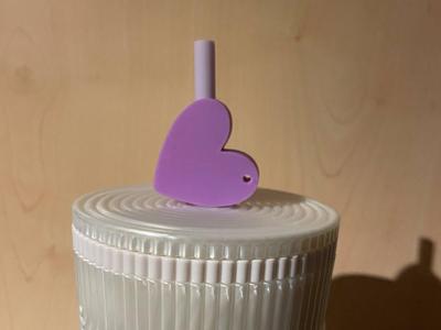 Heart Charm Straw Topper v3