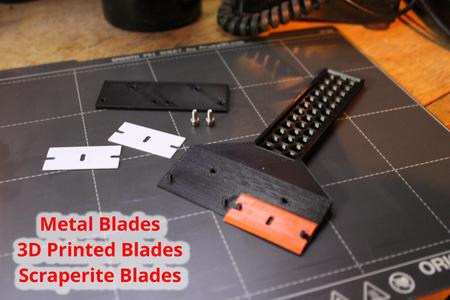 Wide Multi-Scraper For Print Bed/Windows/Vinyl Stickers With Replaceable Blades