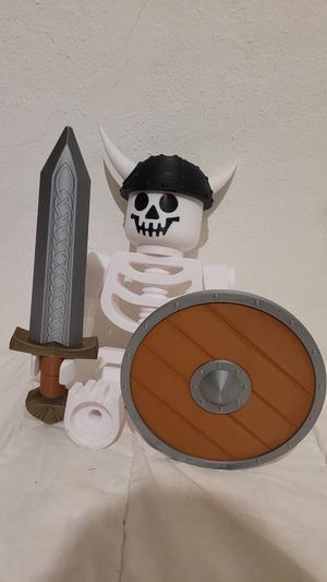 Viking-Style Sword for Mega Brick Skeleton
