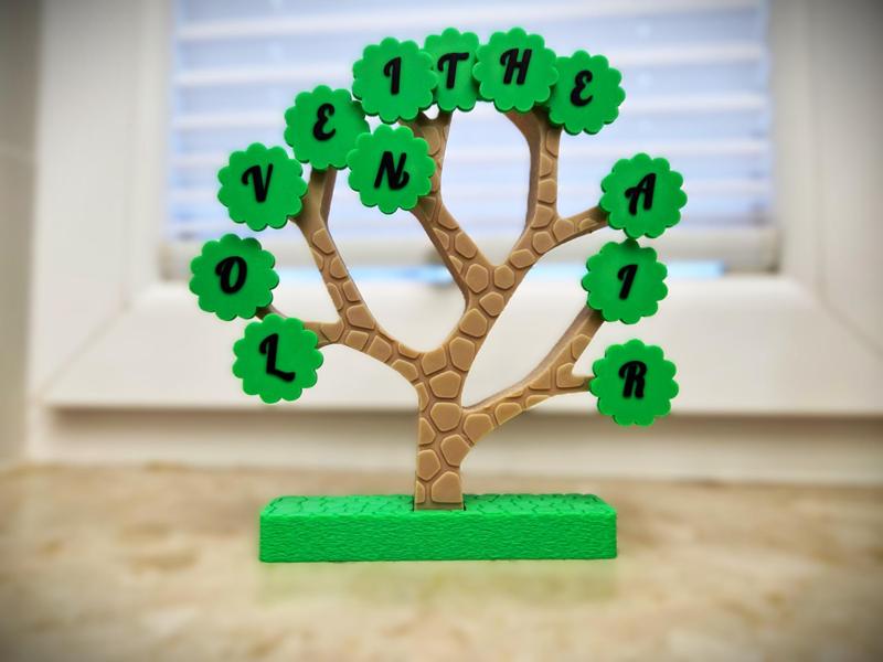 Customizable  Tree - A 3-Part 3D Print