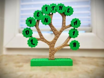 Customizable  Tree - A 3-Part 3D Print