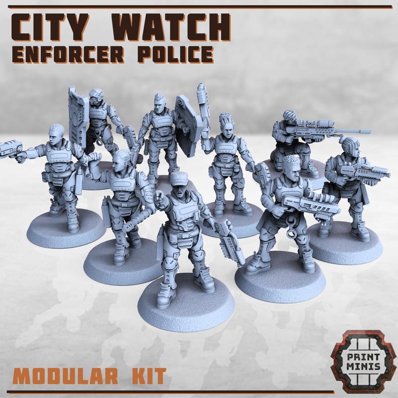 City Watch Police Enforcers x9