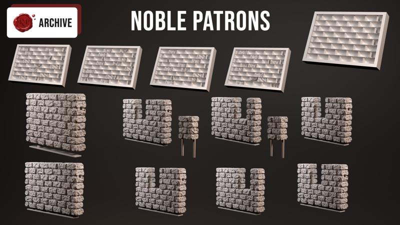 22-11 Walls and Wall stamps - Noble Patrons 22-11