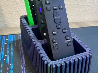 Modern Ribbed Remote Holder