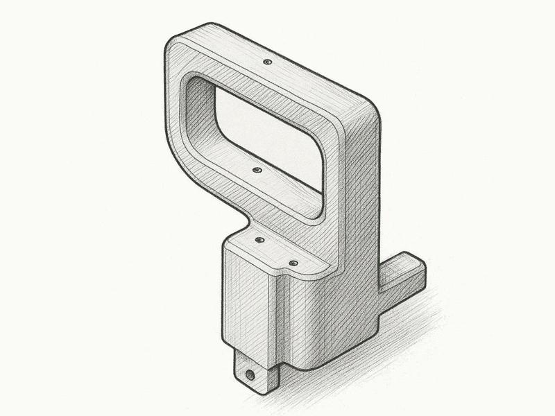 A1 Mini Rear Spool Mount with Offset Carry Handle
