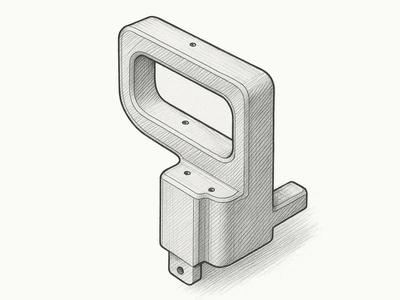 A1 Mini Rear Spool Mount with Offset Carry Handle