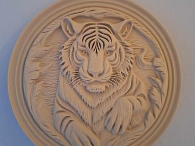 Tiger Relief sculpture