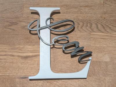 3D - Letter L with Name – Leon
