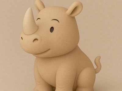 Joyful Rhinoceros with a Complicit Gaze