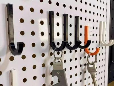Hooks J-type hooks Pegboard with round holes