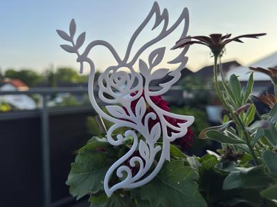 Floral Dove with Flower Picks