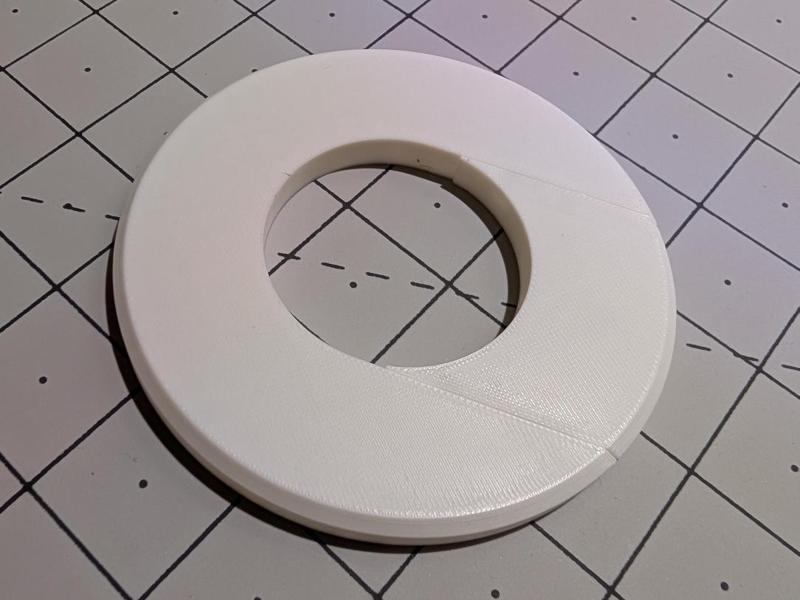 Split Flange Snap-On Escutcheon for 1.5" PVC Pipe