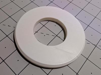 Split Flange Snap-On Escutcheon for 1.5" PVC Pipe