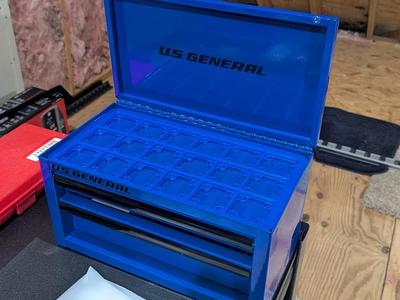 Mini Toolbox Top Compartment Gridfinity Mag Base