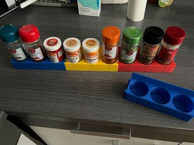 Modular Wall-Mounted Spice Rack Adhesive Mounting 