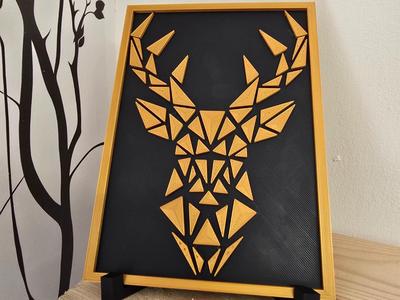 Stag Deer Head Geometric 