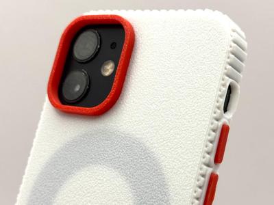 iPhone 12mini Zigzag Case Customizable Button