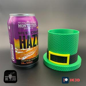 St Patrick's Day Knitted Leprechaun's Hat Can Cooler / Pot