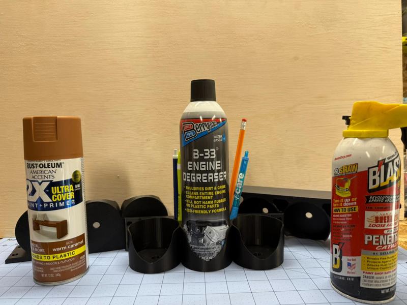 3 Aerosol Can Holder with Pen/Straw Holders