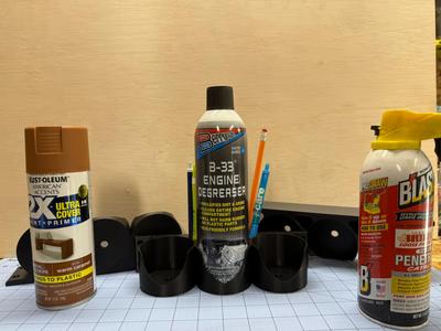 3 Aerosol Can Holder with Pen/Straw Holders
