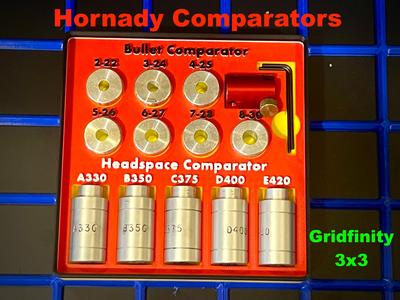 Gridfinity - Hornady Bullet and Headspace Comp 3x3