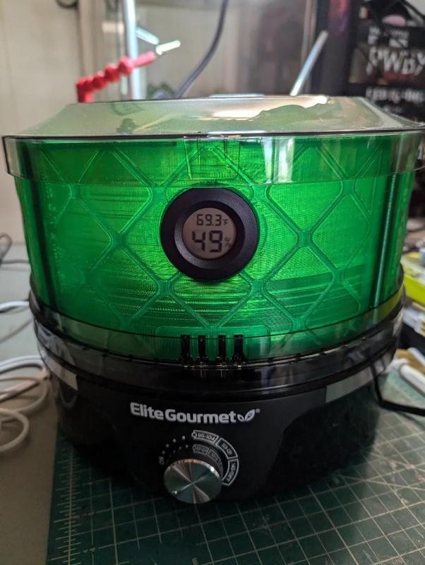 Parametric Dehydrator Filament Dryer Elite Gourmet EFD319 90 Degree with round sensor slot