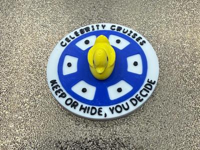 CELEBRITY DUCK POKER CHIP FOR HIDING 