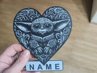Grogu Heart-Your Name