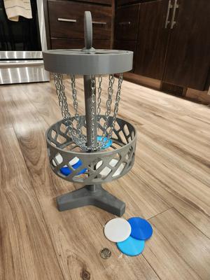 Mini Disc Golf Basket Trophy - With Metal Hardware