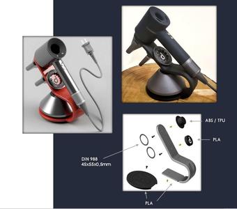 DYSON SUPERSONIC HAIR DRYER STAND WITH ATTACHMENT STORAGE