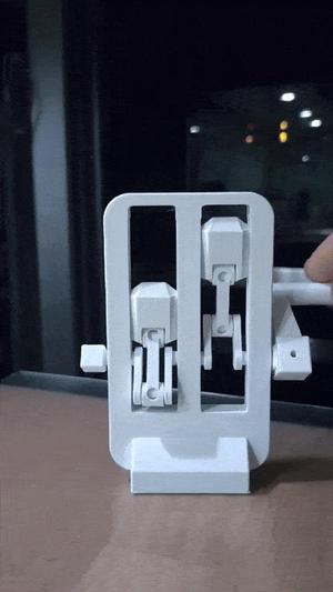Motor animation in one print