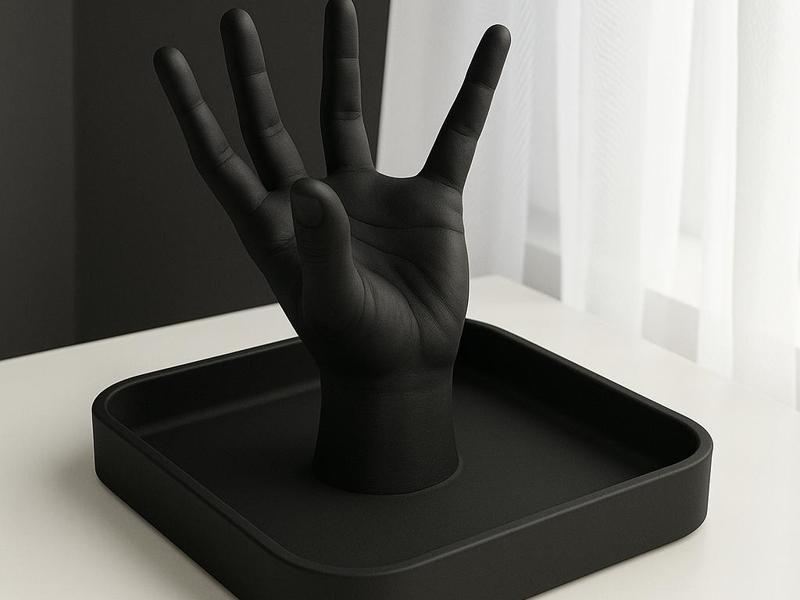 Hand Shaped Tray, Modern Jewelry and Key Holder
