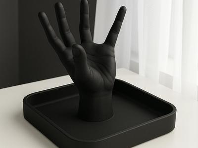 Hand Shaped Tray, Modern Jewelry and Key Holder