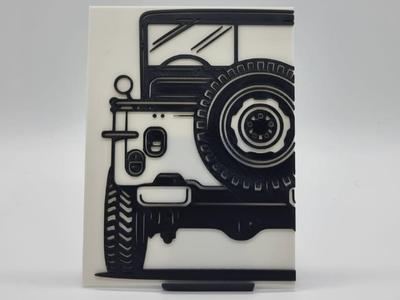 2D Wall Art Willys MB Jeep (1941–1945)