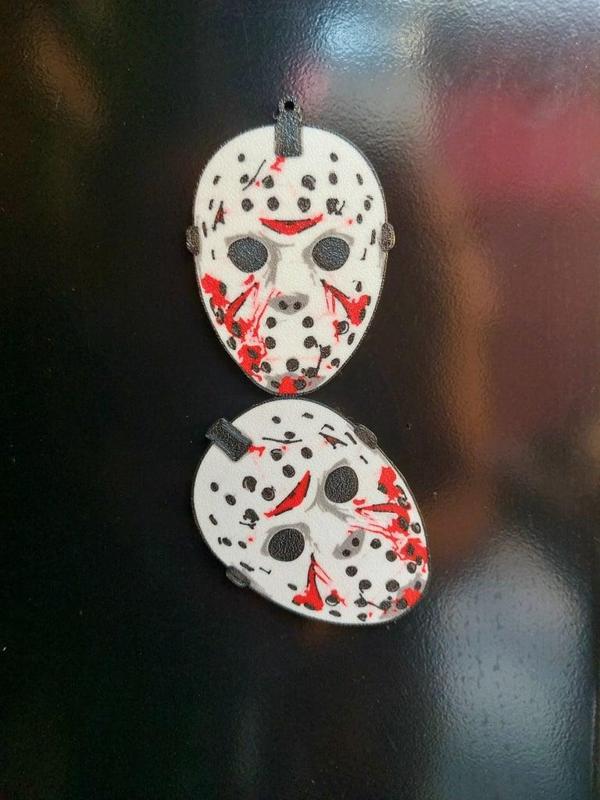 Jason's mask Fridge Magnet and keychain