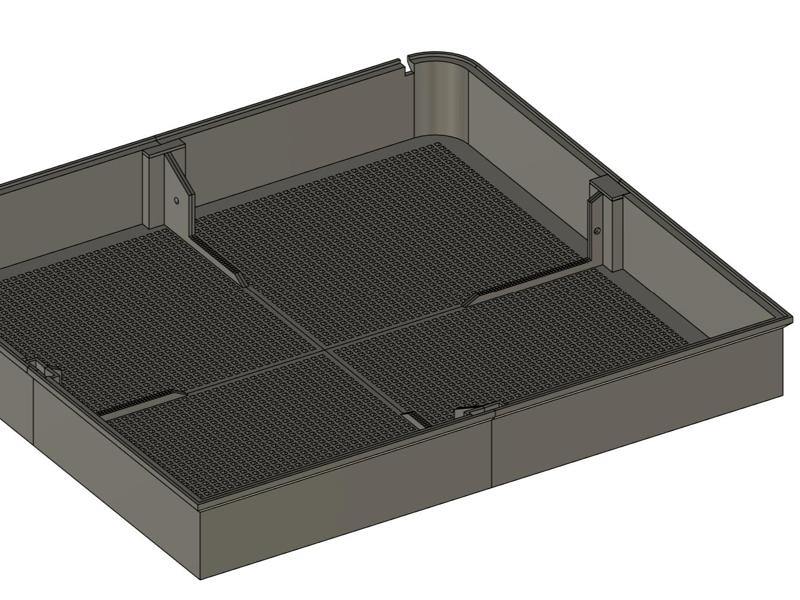 Fully perforated riser for placing heating plates