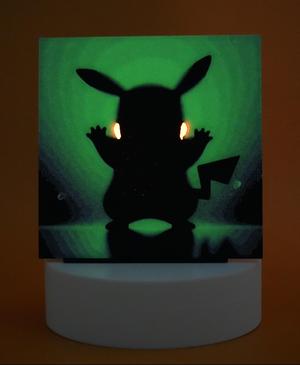 Frosted Glass Pikachu With Light-Up Cheeks - Glow In The Dark - HueForge