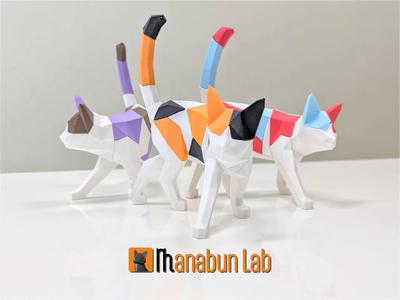 Low Poly Walking Cat Puzzle   