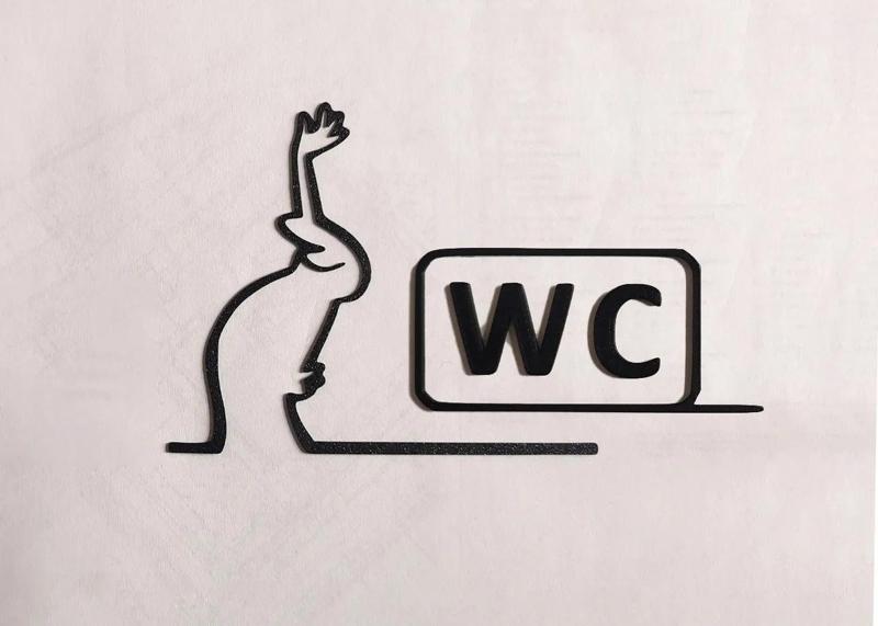 WC door hanger from the iconic cartoon "La Linea" Balum Balum.   