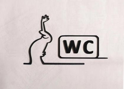 WC door hanger from the iconic cartoon "La Linea" Balum Balum.   